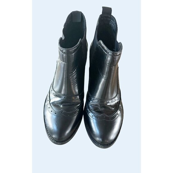 MATISSE Brogue Detail Chelsea Ankle Boot Bootie Black Size 7.5 - Picture 2 of 8